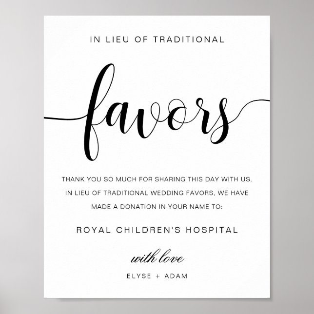 Leyton Modern Minimal in Lieu Gunst Sign Poster (Vorne)