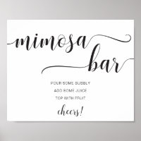 Leyton Modern Minimal Mimosa Bar Sign