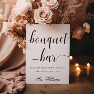 Leyton Modernes Minimal Bouquet Bar Schild