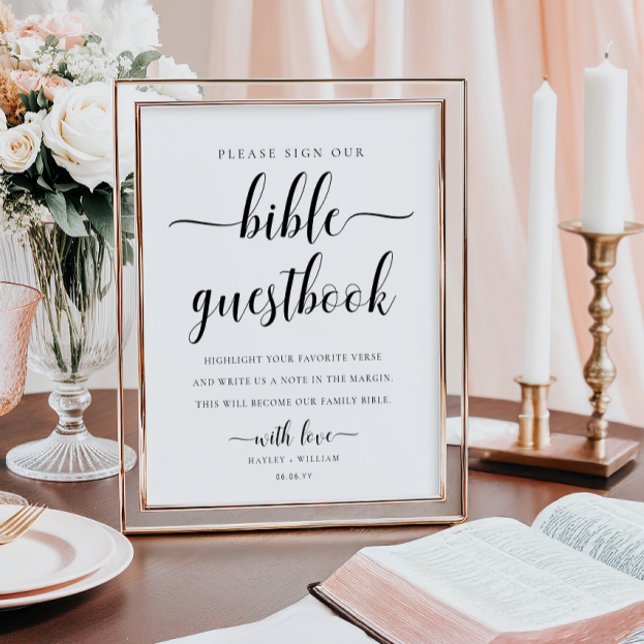 Leyton Sign Our Bible Wedding Guestbook Poster (Von Creator hochgeladen)