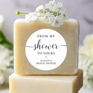 Leyton Von meiner Dusche an Ihre Seife Runder Aufkleber