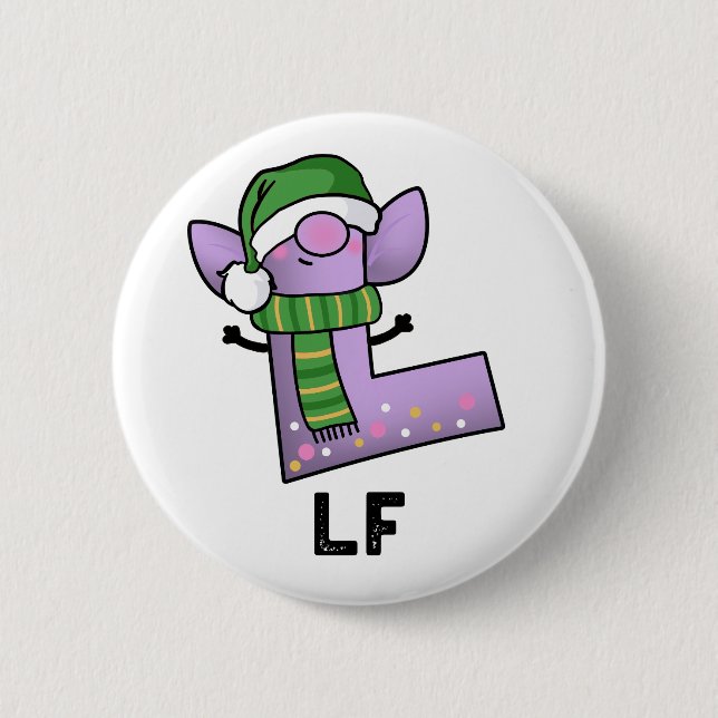 Lf Funny Letter L Pun Button (Vorderseite)