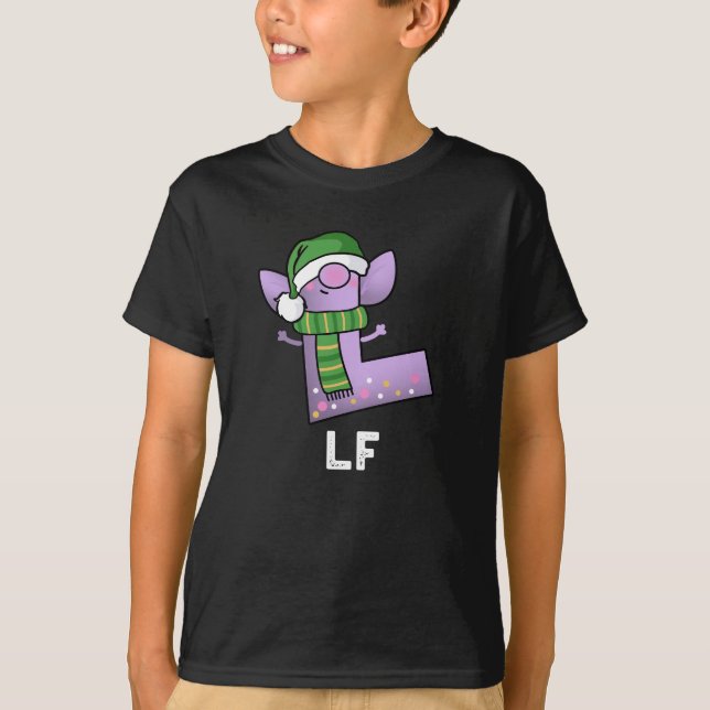 Lf Funny Letter L Pun Dark BG T-Shirt (Vorderseite)