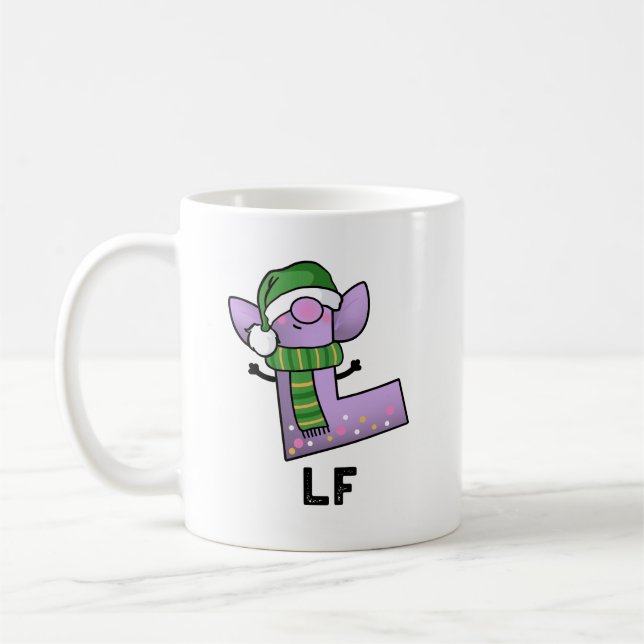Lf Funny Letter L Pun Kaffeetasse (Links)