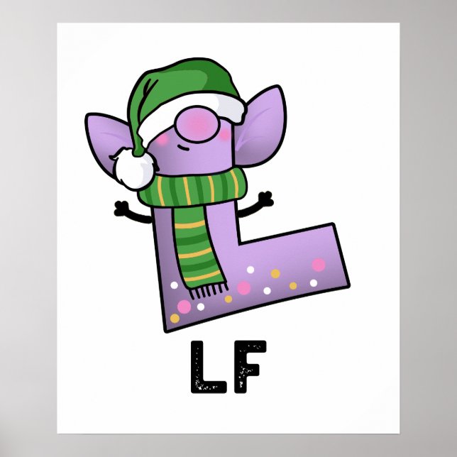 Lf Funny Letter L Pun Poster (Vorne)