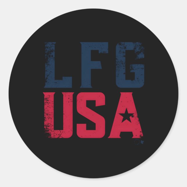 Lfg Usa Uswnt Players Association Soccer Runder Aufkleber (Vorderseite)