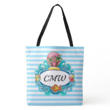 Lg. Beach Bag Tasche - Zurück gestreift