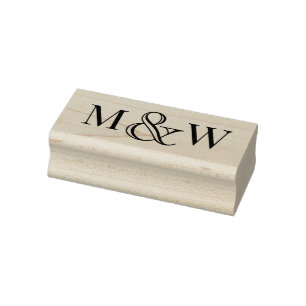 LG-Et-Zeichen-Paar-Hochzeit 2 Anfangsbuchstaben Mo Gummistempel