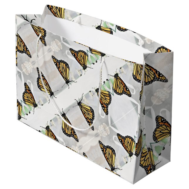 LG Gift Bag Monarchgitter Große Geschenktüte (Rückseite Schrägansicht)