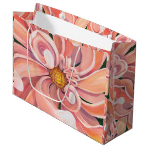 Lg Gift Bag Peachy Dahlia Große Geschenktüte
