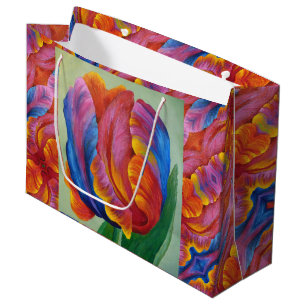 Lg Gift Bag Rainbow Tulip #1 Große Geschenktüte