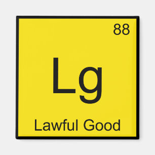 LG - Lauteres gutes chemisches Element Symbol Funn Magnet