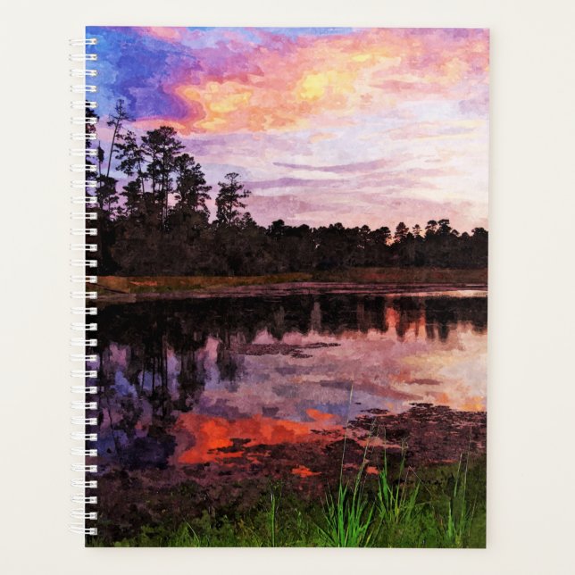 LG Planner Sonnenuntergang am Teich Planer (Vorderseite)