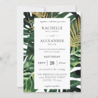 LG Tropical Palm Leaf Gold 1 Hochzeit
