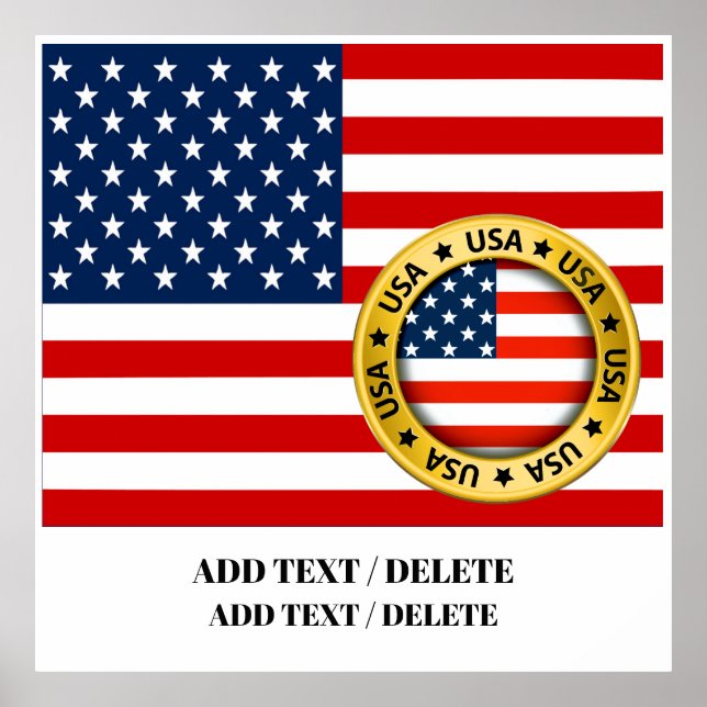 LG. USA American Flag Poster (Vorne)