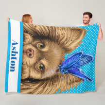 Lg Wertvoll Chihuahua Fleece Blanket