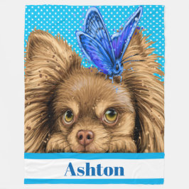 Lg Wertvoll Chihuahua Fleece Blanket