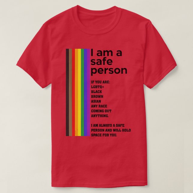 LGB Ich bin eine sichere Person und werde Platz fü T-Shirt (Design vorne)