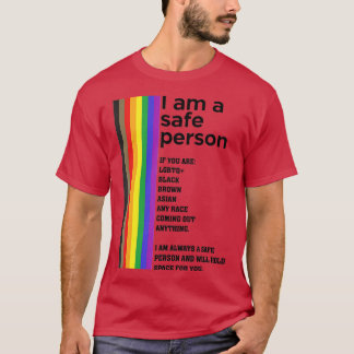 LGB Ich bin eine sichere Person und werde Platz fü T-Shirt