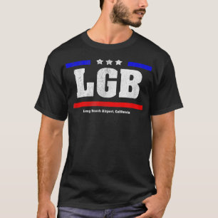 LGB Long Beach Airport Lasse Go Flying Patriotic T-Shirt