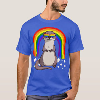 LGB Otter Gay Pride Rainbow LGBQ Niedliches Gesche T-Shirt