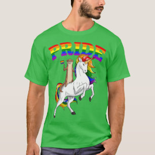 LGB Sea Otter Einicorn Gay Pride Rainbow LGBQ Nied T-Shirt