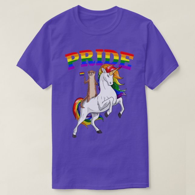LGB Sea Otter Unicorn Gay Pride Rainbow LGBQ Cute  T-Shirt (Design vorne)
