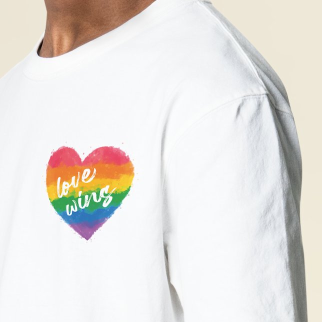 LGBart Heart Liebe Moderne Wasserfarbe Künstlerisc T-Shirt (Von Creator hochgeladen)