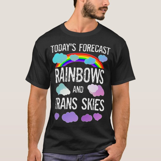 LGBGTQ Transgender-Preis Monat Parade Rainbows Tra T-Shirt (Vorderseite)