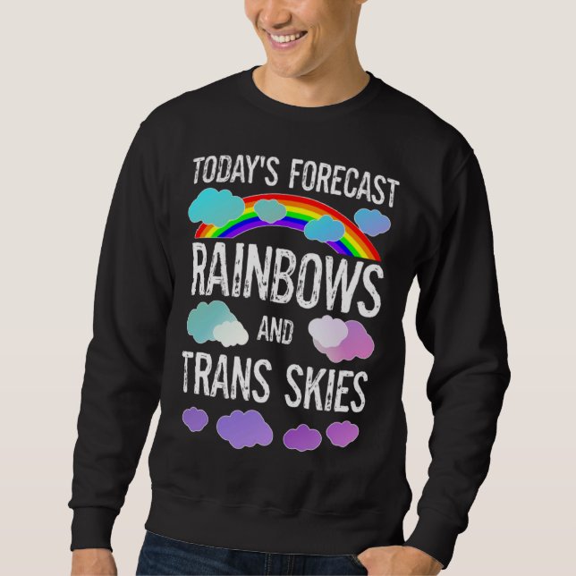 LGBGTQ Transgender Pride Month Parade Rainbows Tra Sweatshirt (Vorderseite)