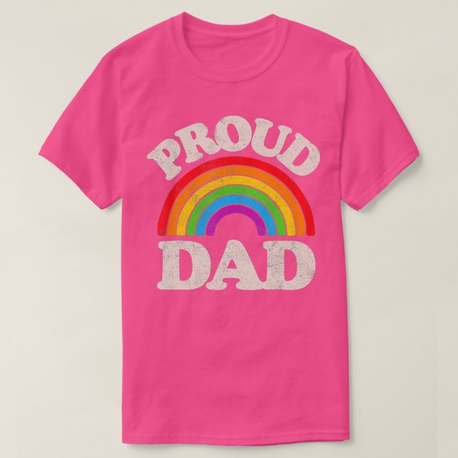 LGBQ Proud Vater Gay Pride LGB Ally Rainbow Father T-Shirt (Design vorne)