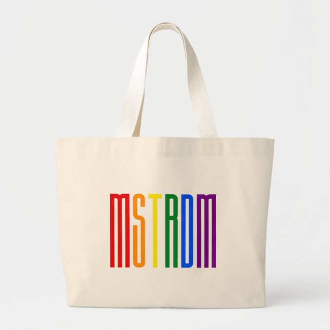 LGBT Amsterdam Niederländischer Gay Pride Rainbow  Jumbo Stoffbeutel (Vorne)