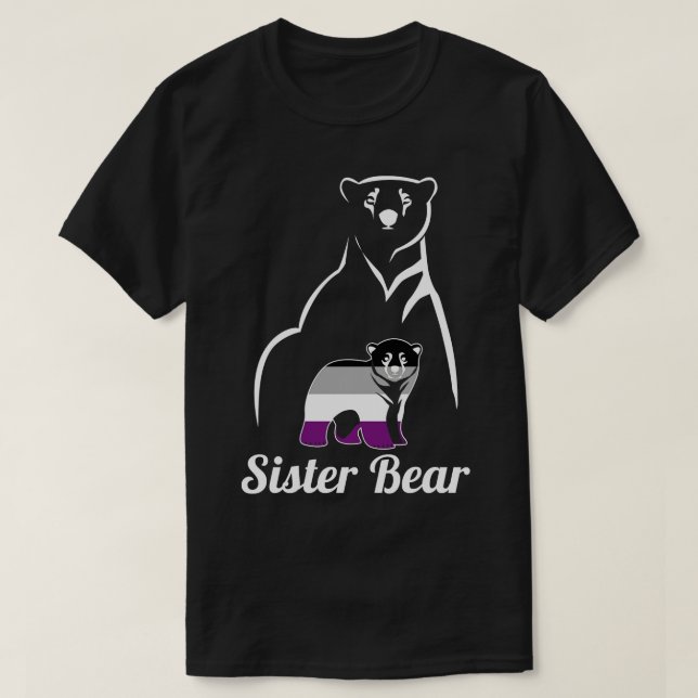 LGBT asexual Sister Bear Ace Prilag T-Shirt (Design vorne)