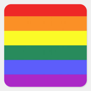 LGBT-Aufkleber (Platz) Quadratischer Aufkleber