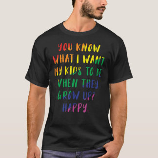 LGBT Awareness Parters Gay Pride Rainbow Retro T-Shirt