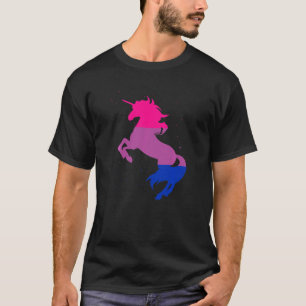 Lgbt Bi Flag Magische Unicorn Bisexualität Que Bis T-Shirt