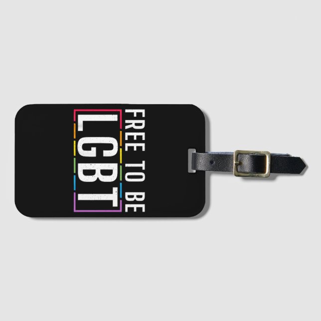 LGBT Bisexueller lesbischer Gay Pride Gepäckanhänger (Vorderseite (Horizontal))
