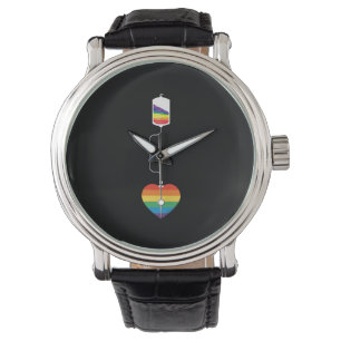 LGBT Blutspende Armbanduhr
