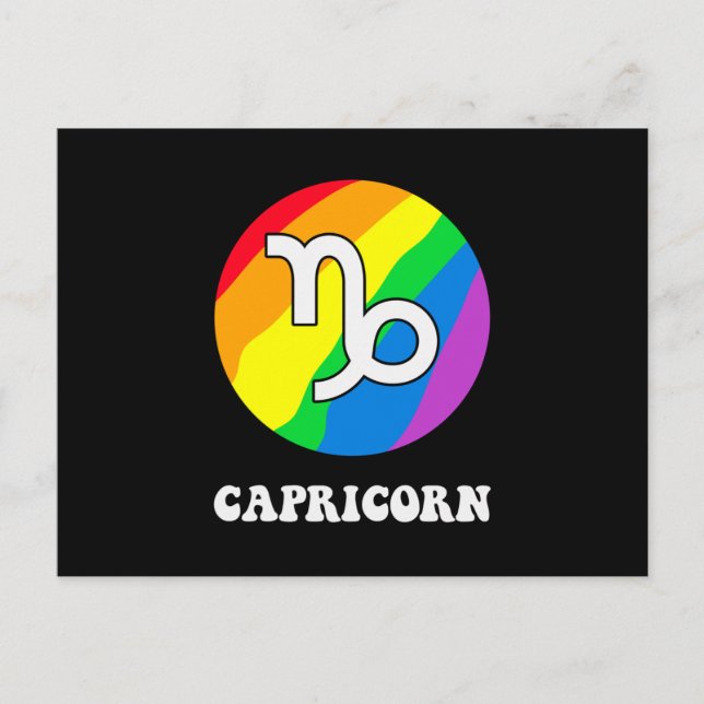 Lgbt Capricorn Postkarte (Vorderseite)