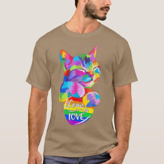 LGBt Cat Liebe ist Liebe T-Shirt