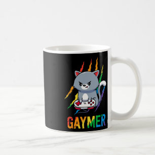 Lgbt Cat Pride Shirt Rainbow Video Game Lovers Gif Kaffeetasse