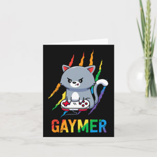 Lgbt Cat Pride Shirt Rainbow Video Game Lovers Gif Karte