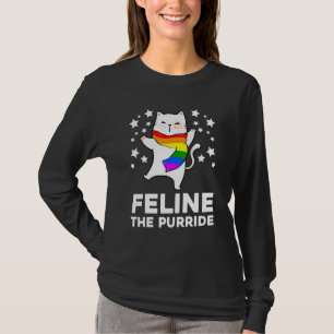 Lgbt Cat Purride Rainbow Pride Gay Lesbian Transmi T-Shirt