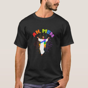 LGBT Christlich Gay Lesbian Ah Männer Jesus Rainbo T-Shirt