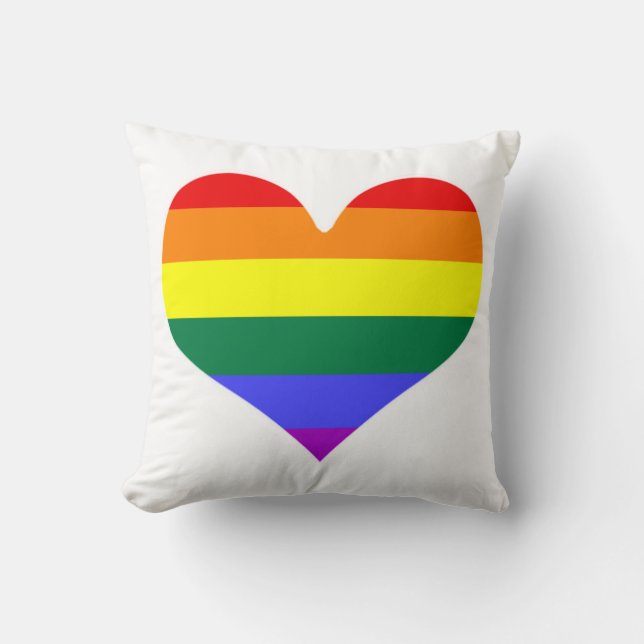 LGBT Colors Hearts Kissen (Vorderseite)