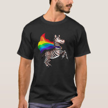 LGBT Community Prix Zebra Rainbow Flag T Shirt
