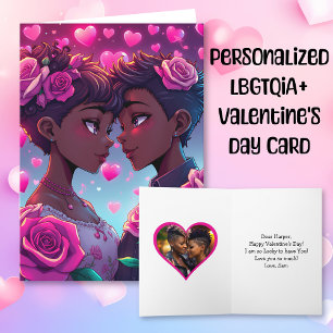 LGBT Couple Anime Personalisiert Valentinstag Karte