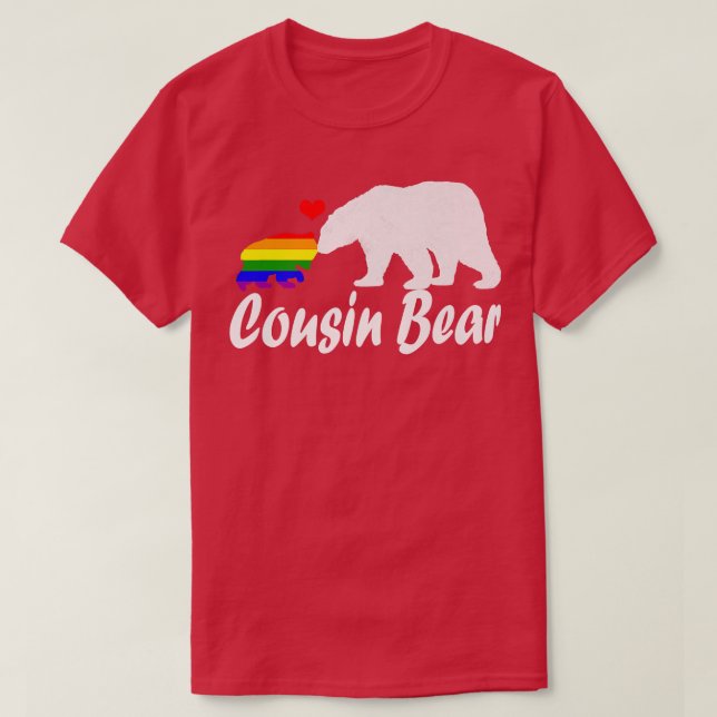 LGBt Cousin Bear Gay Pride Gleichberechtigung Rech T-Shirt (Design vorne)