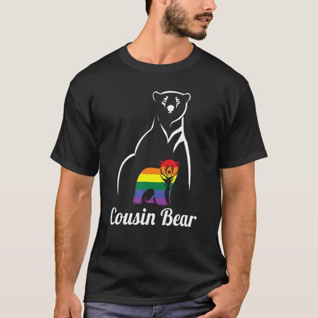 Lgbt Cousin Bear Gay Pride Lesbian Rainbow Lgbtq T-Shirt (Vorderseite)