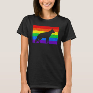 LGBT Deutscher Schäferhund Regenbogenflagge Schwul T-Shirt